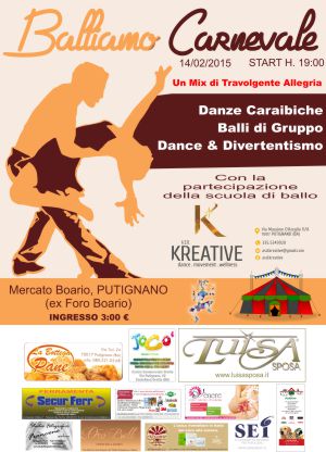 locandina evento di carnevale Putignano