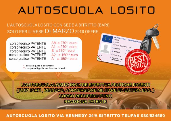 Grafica volantino promozionale autoscuola